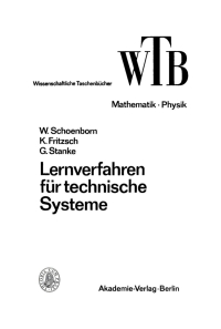 Cover image: Lernverfahren für technische Systeme 1st edition 9783112648438