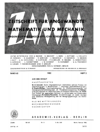 Imagen de portada: Zeitschrift für Angewandte Mathematik und Mechanik. Band 62, Heft 2 1st edition 9783112649756