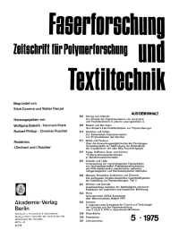 Titelbild: Faserforschung und Textiltechnik. Band 26, Heft 5 1st edition 9783112652138