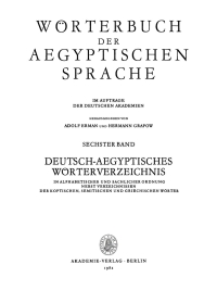 Immagine di copertina: Deutsch-aegyptisches Worterverzeichnis 4th edition 9783112652497