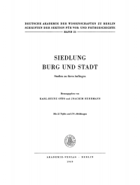 Omslagafbeelding: Siedlung, Burg und Stadt 1st edition 9783112652855