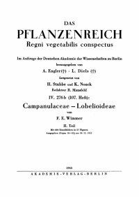 Omslagafbeelding: IV. 276b Campanulaceae – Lobelioideae, Teil 2 1st edition 9783112653074