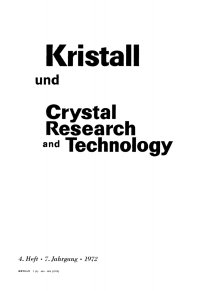 Imagen de portada: Kristall und Technik. Band 7, Heft 4 1st edition 9783112653319