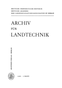 Omslagafbeelding: Archiv für Landtechnik. Band 7, Heft 1 1st edition 9783112654170