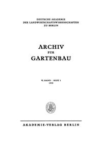 表紙画像: Archiv für Gartenbau. Band 6, Heft 1 1st edition 9783112654354