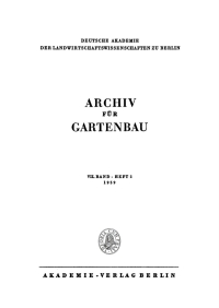 表紙画像: Archiv für Gartenbau. Band 7, Heft 2 1st edition 9783112654477