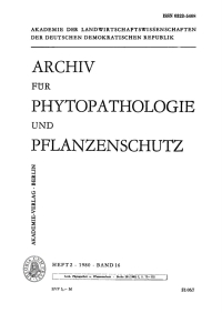 Cover image: Archiv für Phytopathologie und Pflanzenschutz. Band 16, Heft 2 1st edition 9783112654699