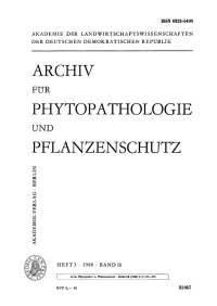 صورة الغلاف: Archiv für Phytopathologie und Pflanzenschutz. Band 16, Heft 3 1st edition 9783112654712