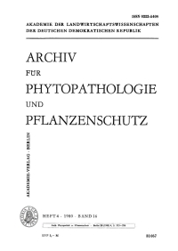 Cover image: Archiv für Phytopathologie und Pflanzenschutz. Band 16, Heft 4 1st edition 9783112654736