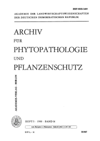 Cover image: Archiv für Phytopathologie und Pflanzenschutz. Band 16, Heft 5 1st edition 9783112654750