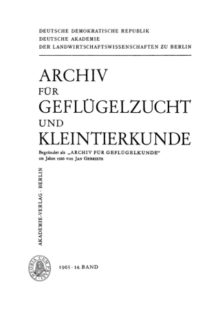 Omslagafbeelding: Archiv für Geflügelzucht und Kleintierkunde. Band 14, Heft 1 1st edition 9783112655276