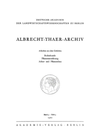 Cover image: Albrecht-Thaer-Archiv. Band 4, Heft 4 1st edition 9783112656792