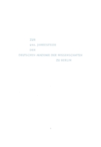 Imagen de portada: Die Arbeit des Akademie-Verlages im Dienste der Wissenschaft. Zur 250. Jahresfeier der Deutschen Akademie der Wissenschaften zu Berlin 1st edition 9783112658895