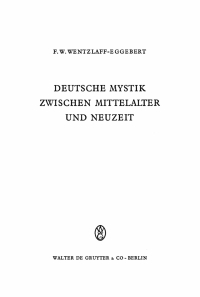 Omslagafbeelding: Deutsche Mystik zwischen Mittelalter und Neuzeit 2nd edition 9783112659533