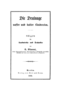 Cover image: Die Drainage nasser und kalter Ländereien 1st edition 9783112660256