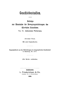 Imagen de portada: Geschiebestudien – Beiträge zur Kenntniss der Bewegungsrichtungen des diluvialen Inlandeises, Teil 2 1st edition 9783112660973