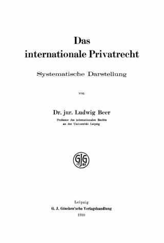 Cover image: Das internationale Privatrecht 1st edition 9783112661291