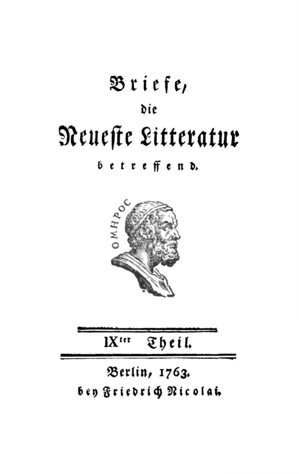 Briefe, die neueste Litteratur betreffend. Teil 9/12 1st Edition