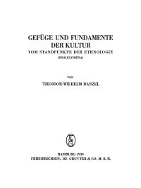 Cover image: Gefüge und Fundamente der Kultur 1st edition 9783112661710