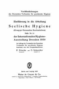 Immagine di copertina: Einführung in die Abteilung Seelische Hygiene (Gruppe Gesundes Seelenleben) 1st edition 9783112662151