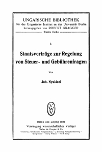 Omslagafbeelding: Staatsverträge zur Regelung von Steuer- und Gebührenfragen 1st edition 9783112662298