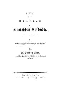 表紙画像: Ueber das Studium der preußischen Geschichte 1st edition 9783112662557