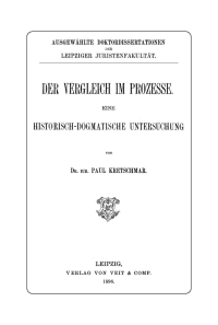 Imagen de portada: Der Vergleich im Prozesse 1st edition 9783112662816