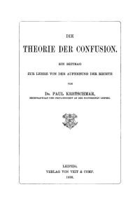 Cover image: Die Theorie der Confusion 1st edition 9783112662830