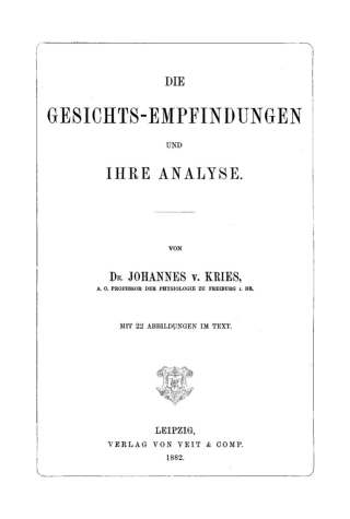 Cover image: Die Gesichts-Empfindungen und ihre Analyse 1st edition 9783112663110