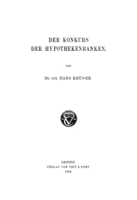 Cover image: Der Konkurs der Hypothekenbanken 1st edition 9783112663134