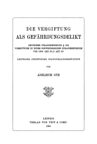 Cover image: Die Vergiftung als Gefährdungsdelikt 1st edition 9783112663295