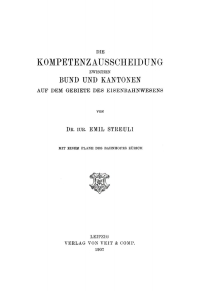 Cover image: Die Kompetenzausscheidung zwischen Bund und Kantonen auf dem Gebiete des Eisenbahnwesens 1st edition 9783112663578