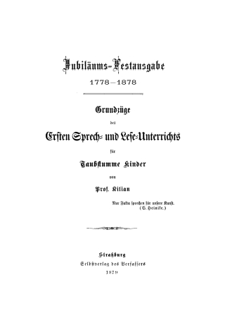 表紙画像: Grundzüge des ersten Sprech- und Lese-Unterrichts für taubstumme Kinder 1st edition 9783112663677