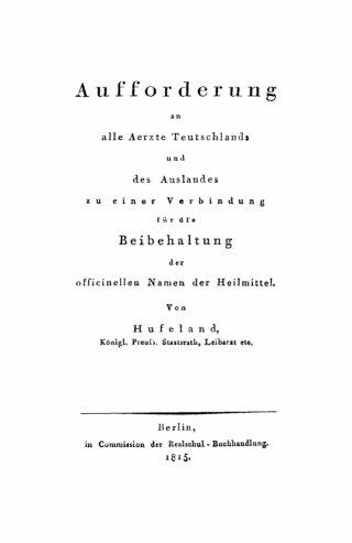 Imagen de portada: Aufforderung an der alle Aerzte Teutschlands und des Auslandes zu einer Verbindung für die Beibehaltung der officinellen Namen der Heilmittel 1st edition 9783112663790