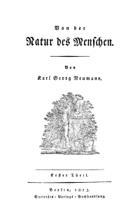 صورة الغلاف: Carl Georg Neumann: Von der Natur des Menschen. Teil 1 1st edition 9783112664278