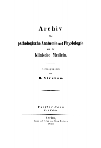 Cover image: Rudolf Virchow: Archiv für pathologische Anatomie und Physiologie und für klinische Medicin. Band 5 1st edition 9783112665695