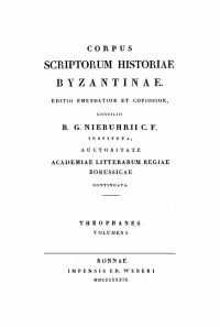 Cover image: Corpus scriptorum historiae Byzantinae. Theophanis Chronographia. Volumen 1 1st edition 9783112666333