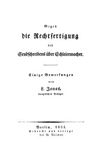 Cover image: Gegen die Rechtfertigung des Sendschreibens über Schleiermacher 1st edition 9783112667439