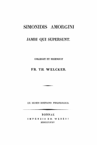 Cover image: Simonidis Amorgini Jambi qui supersunt 1st edition 9783112667514