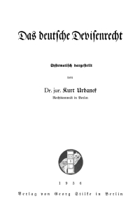 Cover image: Das deutsche Devisenrecht 1st edition 9783112668610