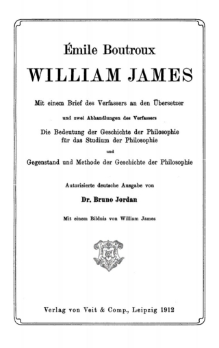 Cover image: William James 1st edition 9783112668955