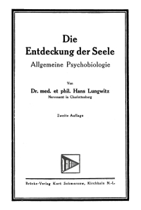 Cover image: Die Entdeckung der Seele. Allgemeine Psychobiologie 2nd edition 9783112669457