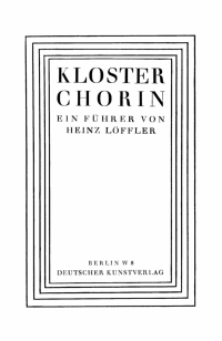 Cover image: Kloster Chorin 1st edition 9783112669471