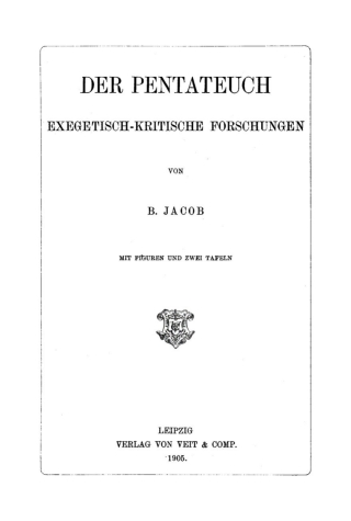 Cover image: Der Pentateuch 1st edition 9783112670316