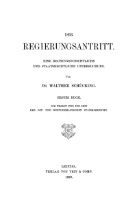 Imagen de portada: Der Regierungsantritt, Buch 1: Die Urzeit und die Zeit der Ost- und westgermanischen Stammesreiche 1st edition 9783112670712