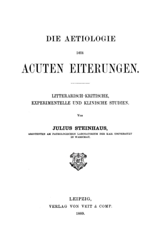 صورة الغلاف: Die Aetiologie der acuten Eiterungen 1st edition 9783112670835