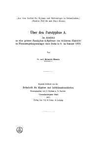 Immagine di copertina: Über den Paratyphus A. 1st edition 9783112670897