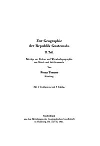 Imagen de portada: Beiträge zur Kultur- und Wirtschaftsgeographie von Mittel- und Süd-Guatemala 1st edition 9783112672334