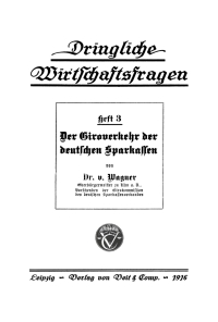 Cover image: Der Giroverkehr der deutschen Sparkassen 1st edition 9783112673492