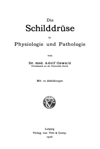 Immagine di copertina: Die Schilddrüse in Physiologie und Pathologie 1st edition 9783112673676